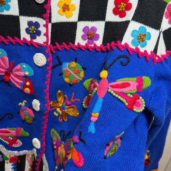 rare vintage michael simon butterfly sweater NWT - Picture 9 of 15